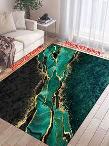 1 pezzo Tappeto antiscivolo "Oceano nero profondo e verde profondo, con sabbia dorata al centro", lavabile in lavatrice, tappeto per ingresso, soggiorno, camera da letto, cameretta, patio, giardino, decorazione per la casa, arredamento, tappeto, arazzo