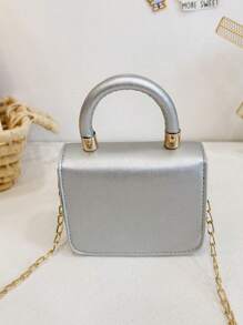 Nieuwe modemeisjes effen kleur schattige schoudertas, stijlvolle meisjes crossbody tas met muntbeurs