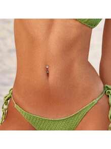1pc Floating Titanium Belly Button Rings Hypoallergenic G23 Titanium Internally Threaded Belly Ring 14G Belly Piercings For Women Navel Piercings Jewelry