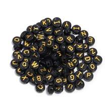 100 stuks/pak acryl platte ronde letterkralen, 10 mm, voor het maken van doe-het-zelf armbanden en kettingen