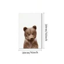 1pc Framed Canvas Poster Baby Bear Animal Wall Art Canvas Paintings Ideal Gift For Bedroom Living Room Corridor Wall Art Wall Decor Room Decoration