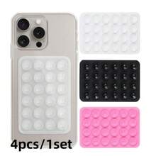 1/2/4 件硅胶吸盘手机支架，24 件可重复使用双面握把，适用于化妆、健身、淋浴、汽车和厨房使用 - 彩色 - 查看 8