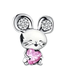 1Pc Fashionable Cute Pet Puppy Series Charm Bead Fit For Women Bracelets Bangles DIY Jewelry Making And Daily Outfit Matching Jewelry Decoration For Girls