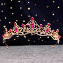 Bride Crown Stylish All-Match Rhinestone Crown, Minimalist High-End Dress Accessory, Photoshoot/Wedding Gown Hair Decor
