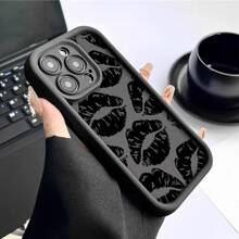 Sexy Lips Shockproof Phone Case, Thick Non-Slip Protective Cover Compatible With IPhone, Compatible With Honor, Compatible With Redmi, Compatible With Galaxy, Waterproof Anti-Fall Scratch Resistant - Black - View 6