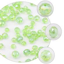 60/150/300/600 stuks groene platte ronde glazen afstandskralen, voor het maken van sieraden, doe-het-zelf armbanden, kettingen en handgemaakte kralen