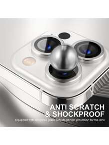 Yezodawee 9 قطع/عبوة واقي زجاج مقسى 9H لعدسة الكاميرا - متوافق مع آيفون 17 برو ماكس/17 برو/17 إير/17/16 6.1 بوصة و16 بلس 6.7 بوصة، حلقة معدنية مستقلة واقية، شفاف عالي الدقة، مناسب لآيفون 15 برو ماكس، 14 بلس، 13، 12، 11، 15 برو، 15 بلس، 14 برو - تناسب بشكل مثالي، متوافق مع أغطية الهاتف (فضي) - 9 قطع فضية - مشاهدة 6