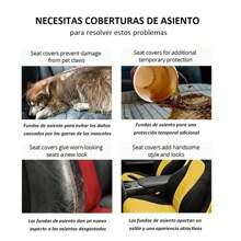 Juego De Fundas Para Asientos De Auto 9 Pcs, Universal - Rosa Fucsia - Ver 3