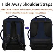 Extra Large Mens Travel Backpack Carry On, Expandable Traveling Backpack For Men Airline Approved Gym Backpack, Water Resistant Business Casual Daypack, Traveler Gift, Blue
