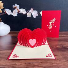 3D Pop-Up Wedding Card With Envelope, Romantic Paper Cut Handmade Card, Sweet Wedding Party Invitation, Graduation, Anniversary, Valentine's Day Card Summer Birthday Gifts Beach Back To School School Supplies Room Decor - 10*15cm - View 14