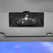 1 pièce Étui à lunettes décoratif avec strass, boîte de rangement pour lunettes
