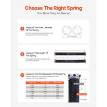Garage Door Torsion Springs, 1 Pair, 0.207 X 2 X 24 In To 0.25 X 2 X 32 In, 16000 Cycles, Electrophoresis Black Coated For Replacement, Garage Door Springs With Non-Slip Winding Bars, Gloves And Mounting Wrench - 0.207 X 2 X 24 Inches - View 6