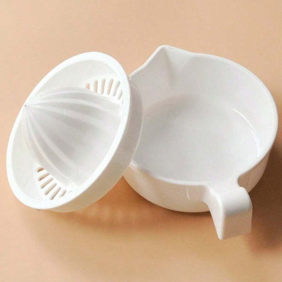 1 件家用厨房小工具手动柠檬榨汁机迷你橙汁机、蔬菜水果工具、厨房用品、切刀、食物、沙拉、装饰、储藏、派对、生日。 - 白色 - 查看 1
