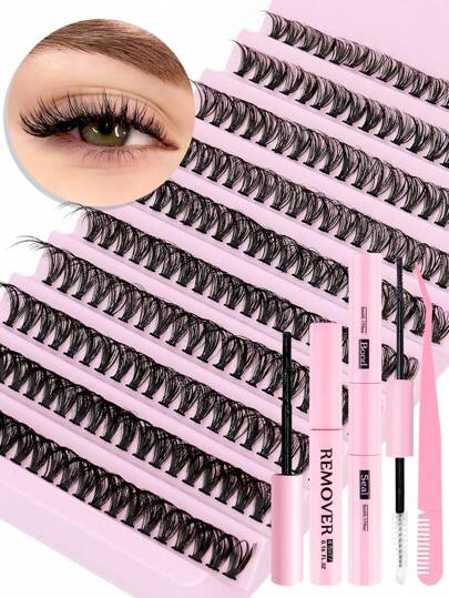 200 Parça Dramatik C-Curl 8-16MM Karışık Kendin Yap Kirpik Uzatma Seti Kendin Yap Alt Kirpikler Kirpik Kitabı Büyük Hacimli Yumuşak Tek Küme Kirpikler Kabarık Doğal İnce Y2k Kelebek Elementleri Pembe Taban Kartı Evde Uzun Süreli Kendin Yap Kirpik Yapıştırıcısı, Kendin Yap Yapıştırıcı Sökücü, Kendin Yap Kirpik Cımbızı (Alt Kirpikler + 40D)