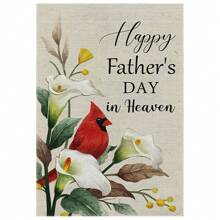 [Polyester Garden Flag]1pc Vibrant Spring Welcome Garden Flag, Father's Day Flag, Floral, Love Element, Two-Sided Garden Flag, , Ideal For Outdoor Yard And Lawn Decor, Farmhouse Holiday Design, 12 X 18 Inches, No Flagpole Included Gifts Birthday Graduation