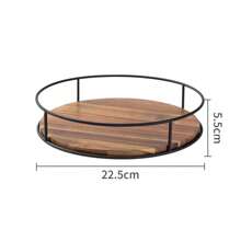 1pc Wooden 360°Rotating Rotating Spice Rack Organizer For Bathroom Kitchen Countertop Easy Access And Efficient Storage Desktop Storage Box Rotating Storage Tray For Desktop And Cabinet Organization Wooden Seasoning Spice Bottle Turntable Organizer Round Table Countertop Storage Shelf Makeup Organizer Wooden Kitchen Organiser 360 Degree Rotating Slouchy Susan Turntable Versatile Rotating Storage Rack Round Wooden For Home Kitchen Pantry - Multicolor - View 13