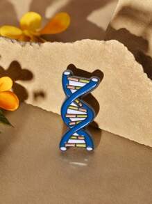6pcs Chemistry Lab Flask Brooch, Cartoon DNA Chain Microscope Badge, Daily Clothing/Bag/Hat Lapel Pin, Stylish Gift For Friends And Students, Suitable For Parties And Celebrations