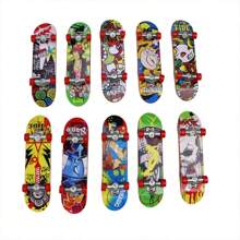 2pcs Mini Finger Skateboard, Metal & Plastic, Finger Game Stress Relief, Decoration, Birthday Gift, Perfect Present, Toy
