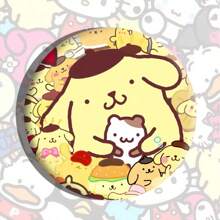 Sanrio 1 pièce Insigne à bulles des personnages Sanrio, broche dessin animé en alliage d'étain de 5,8 cm, accessoire