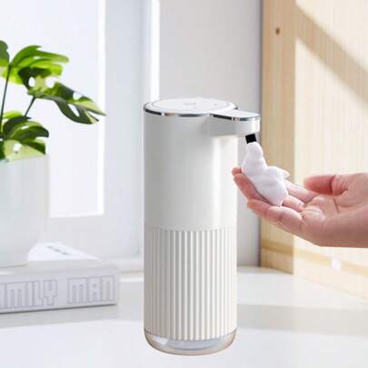 New Automatic Soap Dispenser, Wall Mounted Electric Foam Touchless Hand Sanitizer Dispenser, 360ml Capacity, 0.3/0.8/1.5/2.0s Adjustable Dispensing Time, 0.25s Reaction Home Bathroom Decor Fall Decor Back To School