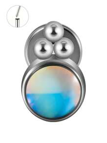 1PC Stainless Steel16G Flash Cz Labret Lip Ring Threadless Flash Cluster Ear Cartilage Tragus Helix Daith Piercing Jewelry - steel color - View 14