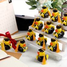 10pcs Silicone Duck Graduation Gifts,Graduation Party Gifts Silicone Duck, Cake Decorating, For Graduation Party, Pool Party, Giveaway, Theme Party Favors