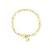1pc Gold Jewelry Bracelets For Women Bubble Bead Letter Bracelet A-Z Personalized Name Jewelry Gift For Women
