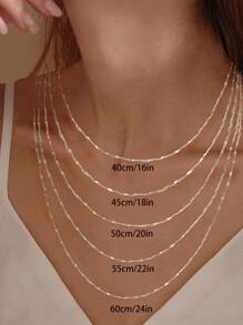 1 Pc Of S925 Sterling Silver Women's Italian Twist Chain Foundation Necklace Stacked Necklace 16in 18in 20in 22in 24in Plated 18K Platinum As A Gift For Girlfriend