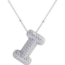 1 pièce Collier pendentif de mode de luxe pour femme avec micro-incrustation brillante de zirconium. 26 lettres de A à Z. Cadeau populaire pour les amis, les vacances et l'anniversaire.