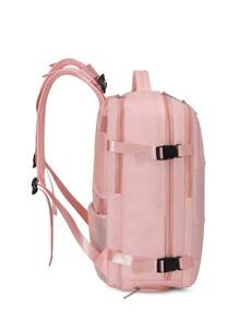 Men's Pink Casual Commuter Large Capacity Multi-Functional Backpack Bags For Travel Laptop Bag - Pink - View 3