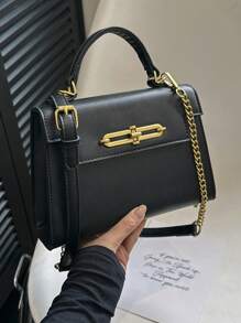 French High-End Women's Hand-Held Small Square Bag, Exquisite And Can Be Slung Diagonally, Fashionable And Elegant Black Bag, Stylish And Large Capacity Casual Versatile Shoulder Bag