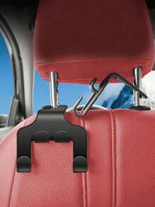 4 Stücke universelle Auto Haken, Kopfstützen Haken Aufbewahrung Aufhänger Auto Rücksitz Organizer Halterung Handyhalter Auto Innenausstattung Zubehör Auto Zubehör Schulsachen Schulzubehör Rückkehr zur Schule Universitätsstudenten