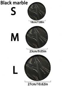1pc/3pcs Round Marble Pattern Storage Tray, Bathroom Organizer Rack, Easy To Clean, Candle/Fragrance Holder, Silicone Vanity Tray, Jewelry Dish, Ideal For Liquid Soap, Shampoo, Spice Jars, Vase Mat In Home, Bathroom, Kitchen, Living Room, Coffee Table, Dining Room Plates Plate Kitchen Decor Trays Fruit Tray Tray Decor Gifts Birthday Graduation