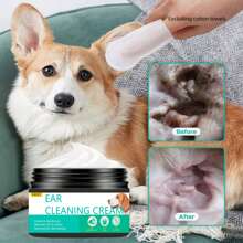 Crema humectante para limpieza de orejas de mascotas YRFKT, apta para limpiar cerumen en perros y gatos, con una textura suave y refrescante que no irrita - Negro - Ver 1
