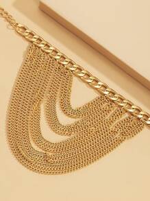 1 szt. Wielokolorowa bransoletka na kostkę w stylu hip-hopowym dla kobiet, przesadna geometryczna bransoletka na kostkę z metalowym łańcuszkiem, jednolity kolor ze stopu cynku, seksowny design