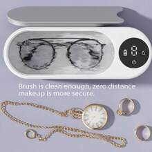 Multifunctional Cleaning Machine, Suitable For Glasses, Jewelry And Watches-Vibrating Cleaning Box, Portable Ultrasonic Cleaning Machine - Gray - View 10