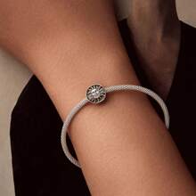 1 PC 925 Sterling Silver Vintage Sun God Pendant Charm Retro Hollow Beads Fit Bracelet DIY Jewelry Anniversary Gift - Silver - View 1