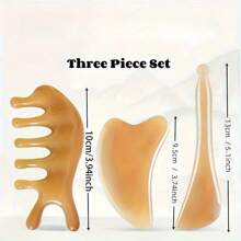 3pcs Massage Gua Tools Set - Face Slimming, Meridians Clearing, Skin Care Massage Boards With Oils, Perfect Gift For Girlfriend And Mom Mother's Day Flowers,Personalized Gifts For Mom,Last Minute Gifts,Mother's Day Ideas,Mothering Sunday Gifts,Handmade Cards For Mum,Best Mother's Day Gifts Under $50