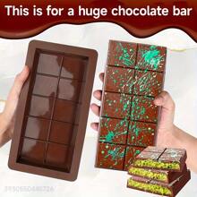 1pc/2pcs Deep Large And Thick Silicone Chocolate Bar Molds For Stuffed Bar, Made The Dubai Chocolate, Big Chocolate Candy Bar Mold For Filling Knafeh Pistachio Chocolate Bar