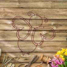 Easter Wreath Metal Frame Garden Bunny Shaped Wire Wreath Form For Easter DIY Craft Project