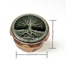 2.6英寸钻石形生命之树磨豆机四层手动磨豆机锌合金磨豆机磨豆机配件家居用品 - 顏色 - 查看 10