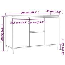 vidaXL Credenze 104x35x70 cm Credenze Buffet Credenza Per Cucina Mobili Cassettiere Camera Da Letto Cassettone Legno Mobiletto Sala Credenze Basse Bianca