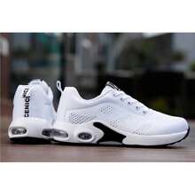 Zapatillas deportivas de aire y malla transpirable con colchón - Blanco - Ver 9