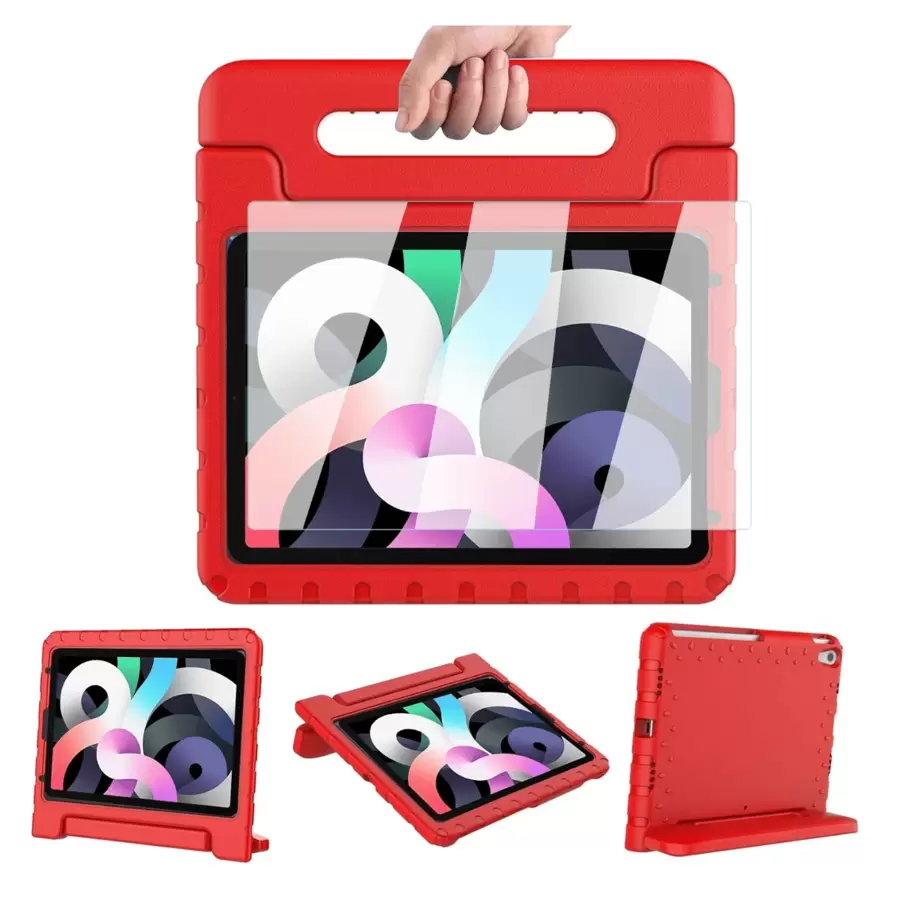 PACK Mica + Funda para tableta de goma eva con asa agarradera - Rojo - Ver 1