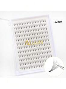 AILAISHI 1 Schachtel Spitze Basis Fertig-Fächer Wimpernverlängerungen. Mittlerer Wimpernverlängerungen Fertig, handgefertigt Fächer, C/D Krausung Gemischte Länge 10D 8-16mm Vorgeformte Knoten-freie Wimpernbüschel, Wimpernbüschel, Einzelwimpern, Wimpern, Künstliche Wimpern