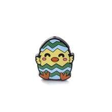 5pcs Easter Eggs Silicone Beads, DIY Jewelry Making Accessory, Cartoon Rabbit Pen, Keychain Spherical Silicone Beaded Charm