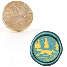 CYFUN DESIGN 1 PC 25mm Butterfly/Fox/Deer Pattern Wax Seal Stamps Solid Brass Engraved Fire Lacquer Stamp Heads NO Handle For Decorating Notebook Gifts And Greeting Cards