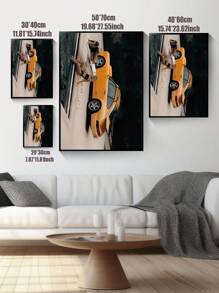 1PC Car Art Posters, Photography Prints, Canvas Print Posters, Vintage Car Posters, Car Photography, Car Wall Art Decoration, Gift Ideas, Bedroom Living Room Office Home Decoration, Wall Decorations, No Frame