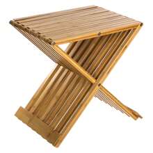 Atmosphera Folding Bamboo Chair/Stool. Free Shipping 24/72h. - Beige - View 1