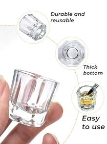 HMQ beauty 1pc Multi-Functional Reusable Makeup Cup Nail Art Container For Eyelash Extension, Mixing Makeup Pigments And Tattoo Colors